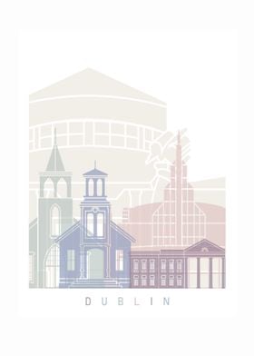 DUBLIN CA SKYLINE POSTER 