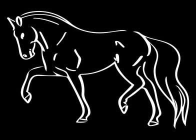 Horse Line Art Minimal