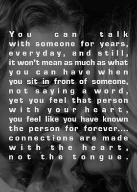 You can talk with someone 