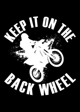 motocross rider on back wheel Poster