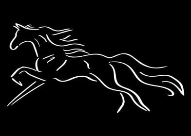 Horse Line Art Minimal