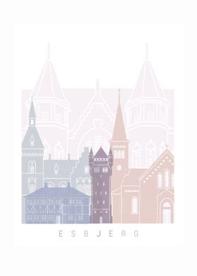 ESBJERG SKYLINE POSTER 