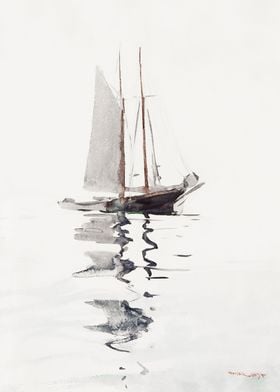 masted Schooner by Winslow