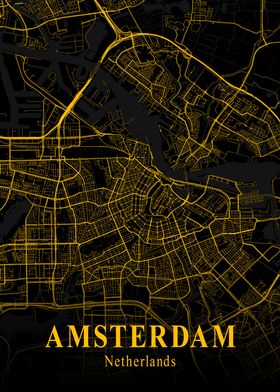 Amsterdam Gold City Map