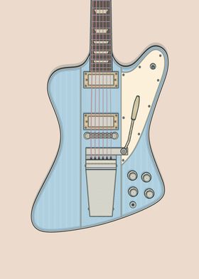 Frost Blue Stylish Guitar