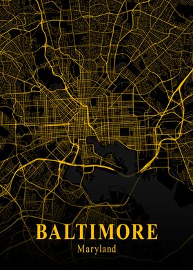 Baltimore Gold City Map