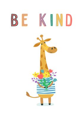 Be Kind Giraffe Flowers