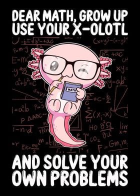 Funny Math Kawaii Axolotl' Poster by AestheticAlex | Displate
