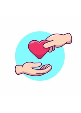 Hand Giving Love Heart