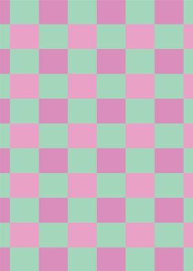 Pastel Green Pink Tartan