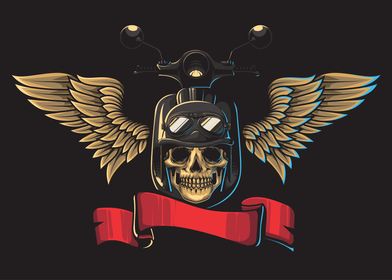 Skull Wings Scooter