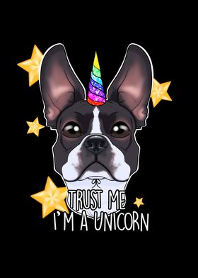 Boston Terrier Unicorn