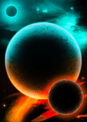 Ice And Fire Space Planets