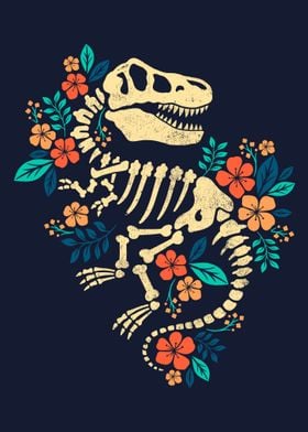 flowered dinosaur fossil