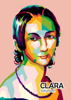Clara Schumann in pop art