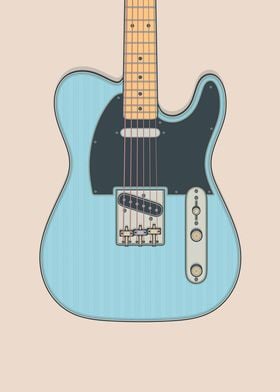 Daphne Blue Telly Guitar