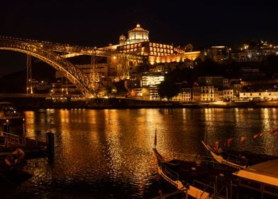 Porto bridge by night