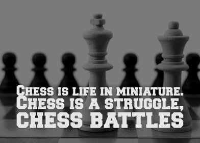 Chess is life in miniature