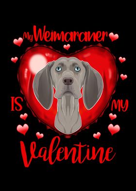 Weimaraner Valentines Day