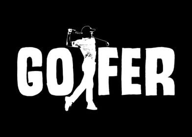 Golfer Lettering Golfing