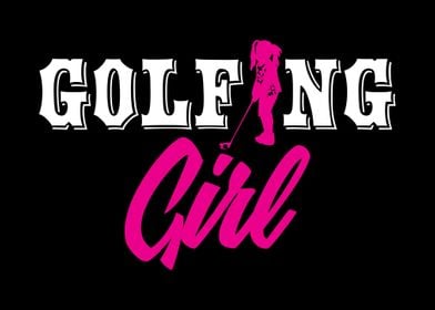 Golfing Girl Golf Player