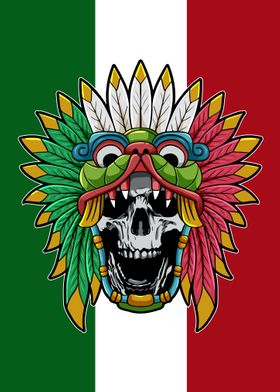 Quetzalcoatl Skull Goth