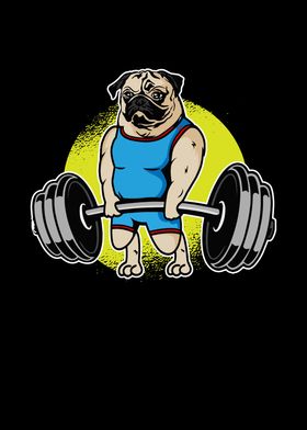 Pug Weightlifting I Funny