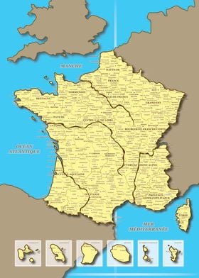 Map of France : Classic