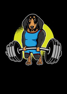 Dachshund Weightlifting I