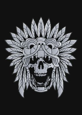 Quetzalcoatl Skull Goth