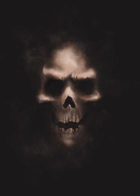 Skull in shadows