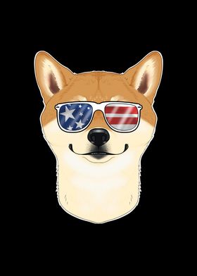 Shiba Inu USA Sunglasses