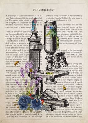 Microscope With Flowers