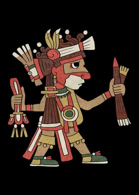 Ahuiateteo Aztec God Mayan