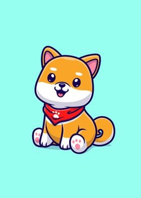 Cute shiba inu dog