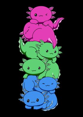 Polysexual Flag Axolotl