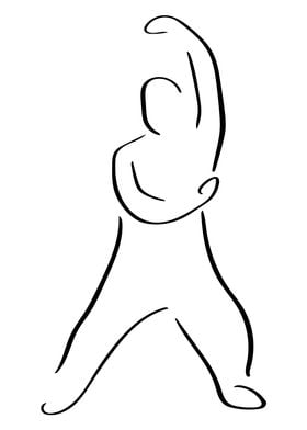 Qi Gong Line Art Minimal