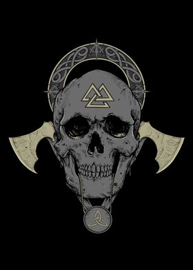 Pagan Skull Nordic Viking