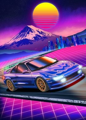 Synthwave Toyota MR2 SW20