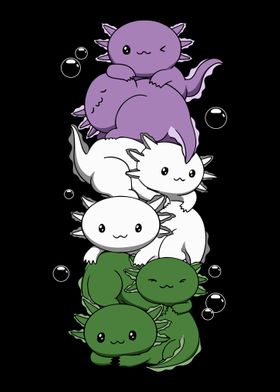 Genderqueer Flag Axolotl