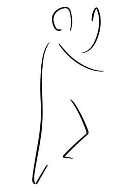 Qi Gong Line Art Minimal