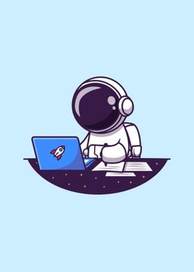 Astronaut working