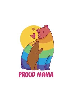 Rainbow mama bear design