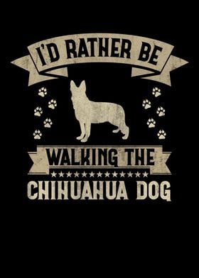 Walking The Chihuhua Dog