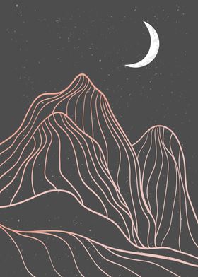 MOUNTAIN LINE ART