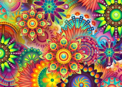 Mandalas Colorful Abstract