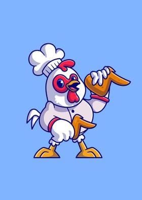 Cute chicken chef