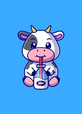 cow drink milk