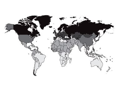 World map infographic blac