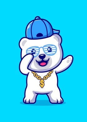 swag polar bear with hat